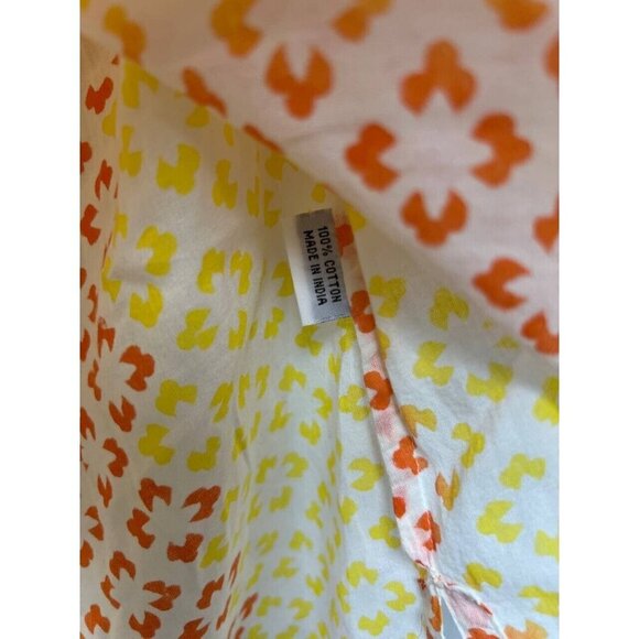 Roberta Roller Rabbit Women Blouse Cotton 3/4 Sleeve Length Orange Yellow,XS - Picture 4 of 7